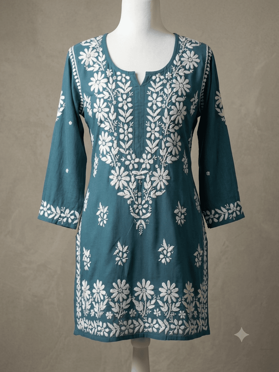 Rayon Sunflower Short  Kurti