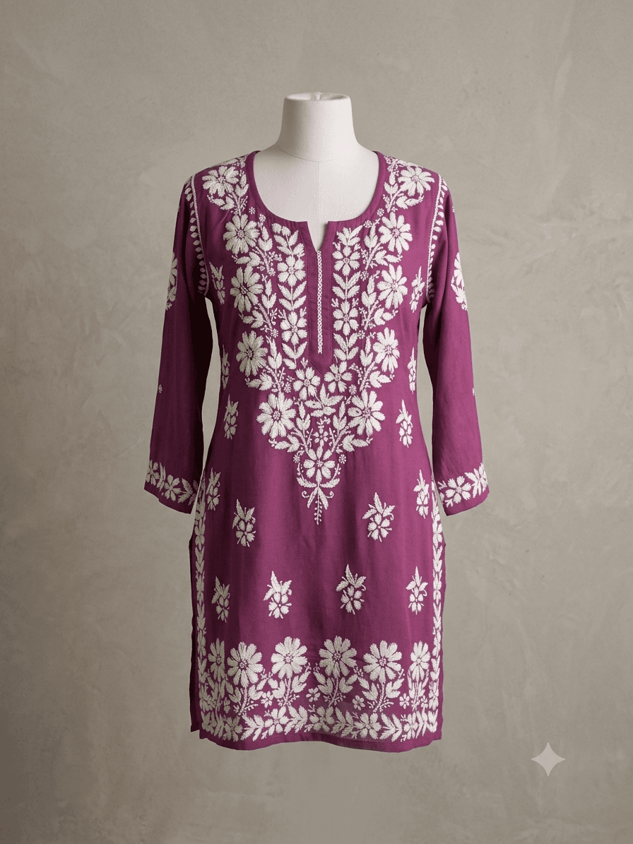 Rayon Sunflower Short  Kurti