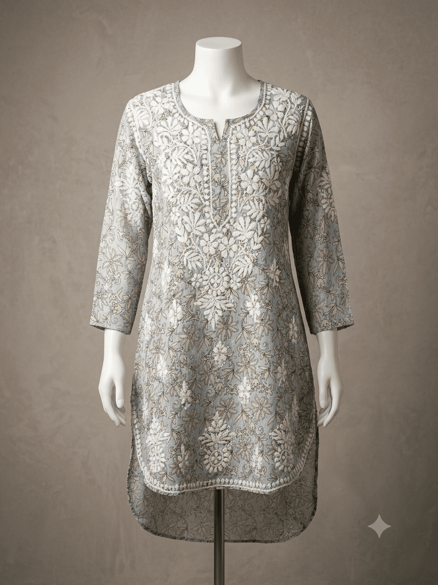 Rayon Printed High Low Style Short Kurti