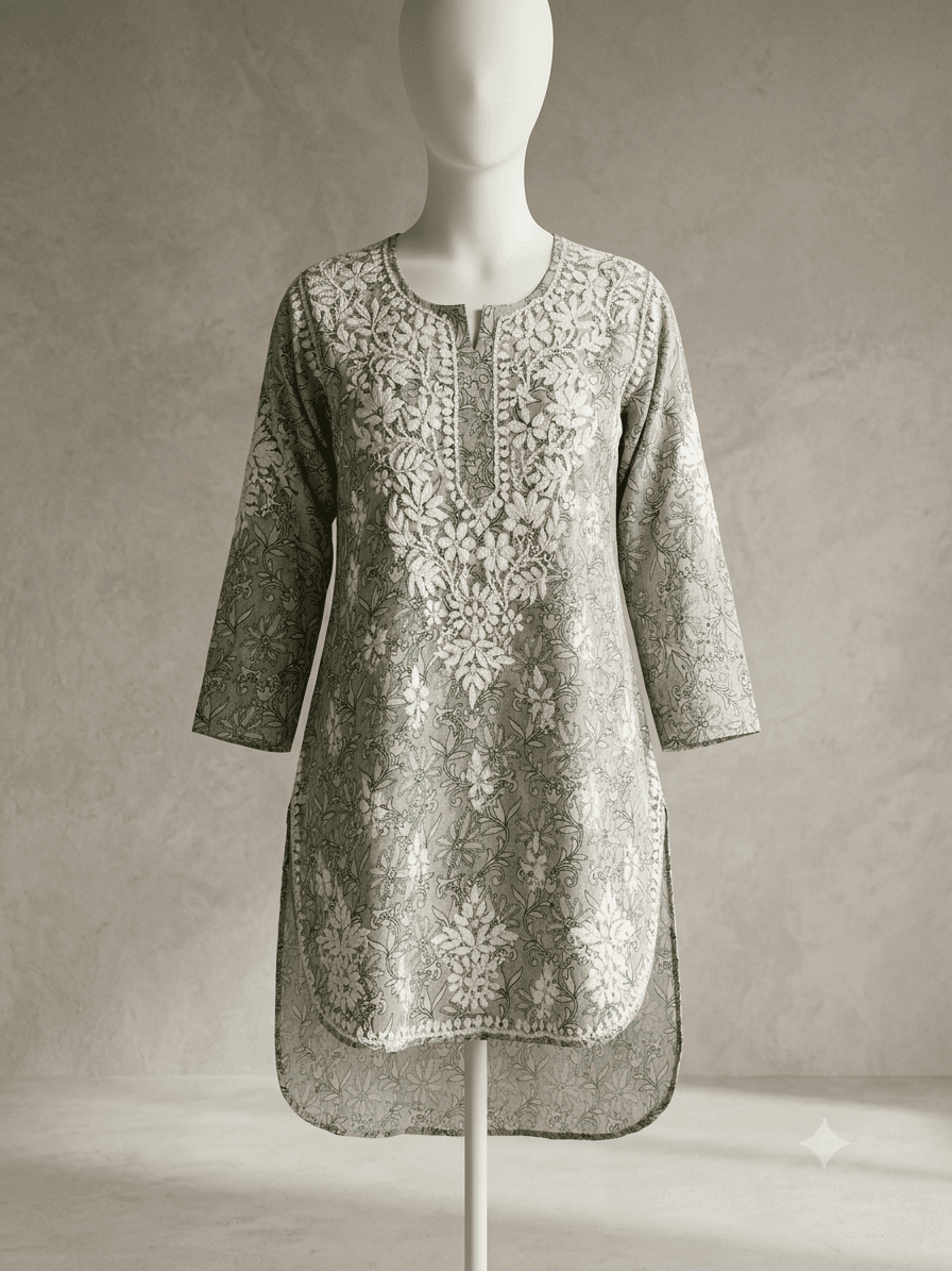 Rayon Printed High Low Style Short Kurti