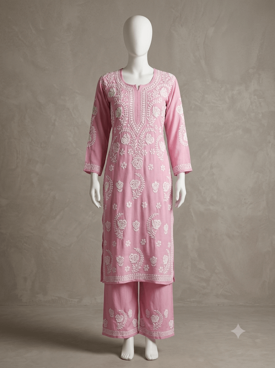 Heavy Rayon Half Rose Set