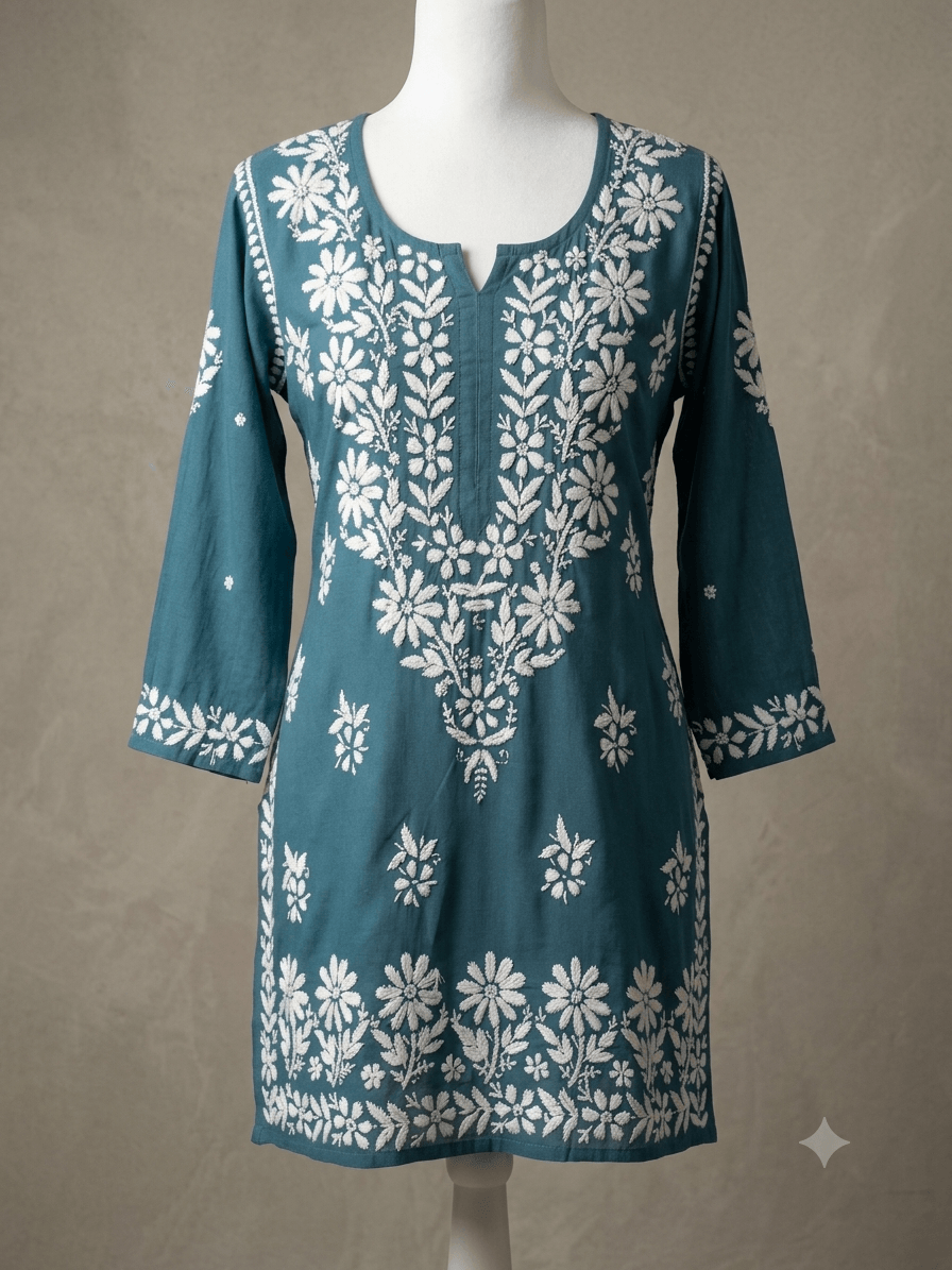 Rayon Sunflower Short  Kurti