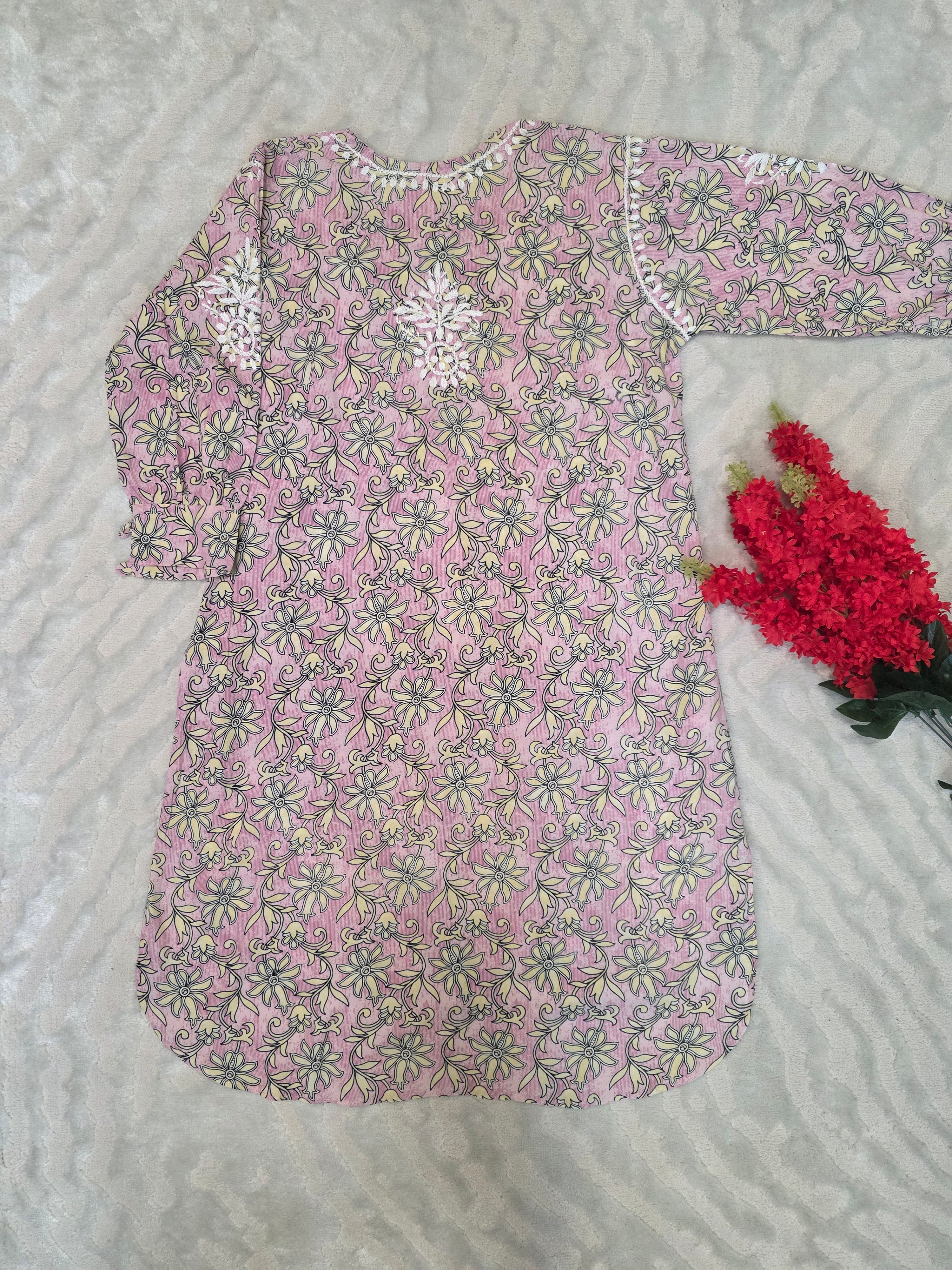 Rayon Printed High Low Style Short Kurti
