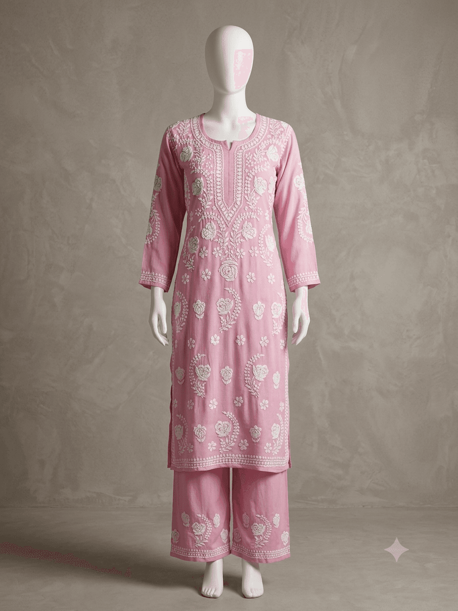 Heavy Rayon Half Rose Set