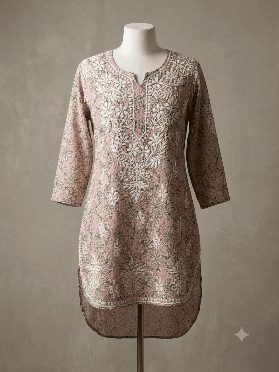 Rayon Printed High Low Style Short Kurti
